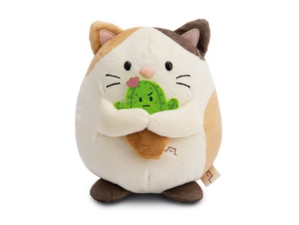 NICI plyš MyMochi Mačička Angy 16cm s kaktusom v darčekovom balení, 11x12x6, 5cm