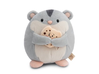 NICI plyš MyMochi Škrečok Shai 16cm so sušienkou v darčekovom balení, 11x12x6,5cm