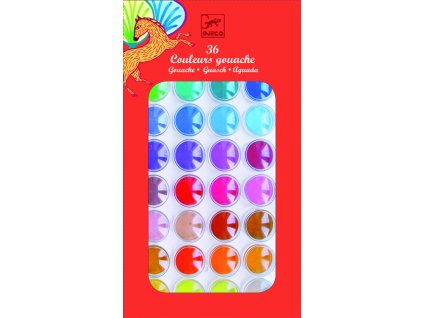 vodove farby 36 farieb djeco DJ08873 1