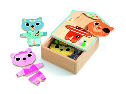 vkladacie puzzle macky djeco DJ01678 1