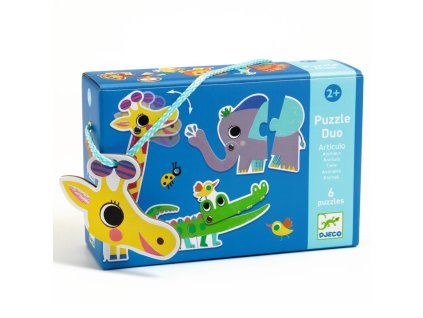 dj08262 puzzle duo pohyblive zvieratka 6 ks 12 dielov 5