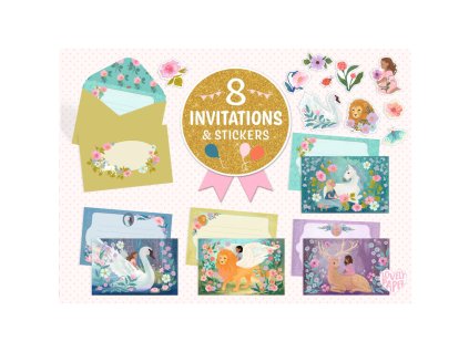 dd03494 uzasne stvorenia 8 pozvanok s nalepkami 01