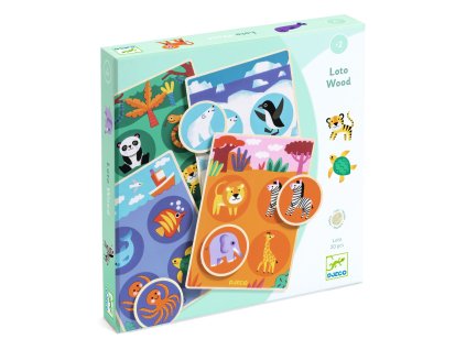 dj01615 drevena spolocenska hra zvieratka sveta 20 dielov 2