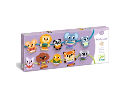 dj06173 fila kamarati drevene koralky s navliekanim na snurku 12 ks 2