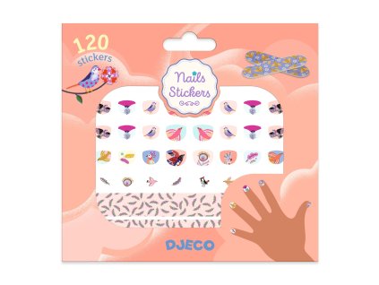 dj09239 vtacie pierka nalepky na nechty