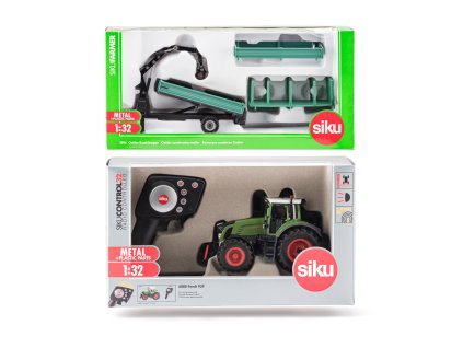 SIKU Control - RC traktor Fendt 939 s ovládačom + zelený príves Oehler 1:32