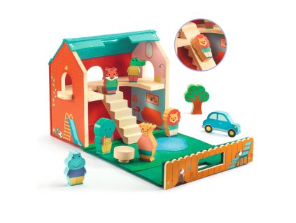 dj06448 dreveny domcek so zvieratkami softihouse 3