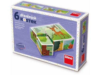 LESNÉ ZVIERATÁ 6 Drevené kocky