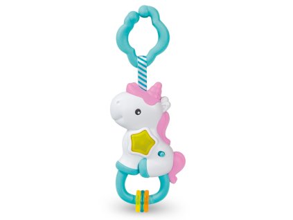 Elektronická hrkálka s úchytom - Jednorožec