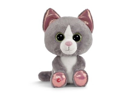 NICI Glubschis plyš Mačka šedá Felinja 25cm, GREEN