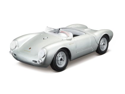 Maisto - PORSCHE 550 A SPYDER, strieborné, 1:18