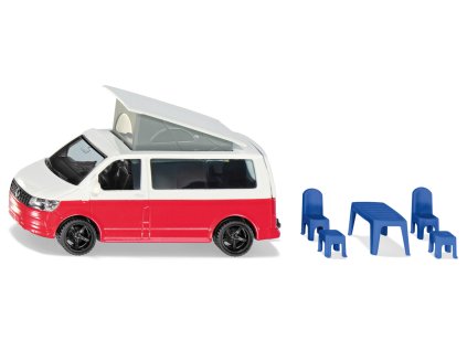 SIKU Super - VW T6 California s pohyblivou strechou a príslušenstvom