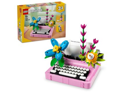 LEGO® Písací stroj s kvetmi