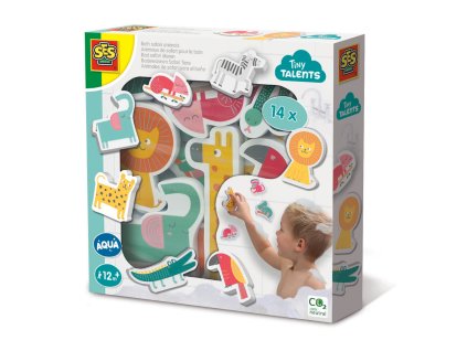 Vodolepky safari zvieratká, 14 ks