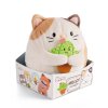 NICI plyš MyMochi Mačička Angy 16cm s kaktusom v darčekovom balení, 11x12x6, 5cm