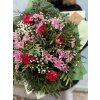 Růžová kytice - Velká  Rozvoz květin po Praze | Ø 56 cm, 42 stonků