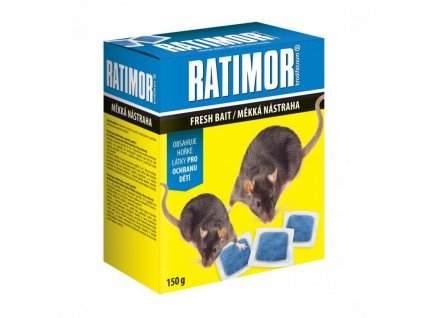 Modré jedové sáčky Ratimor na potkany, krysy a myši