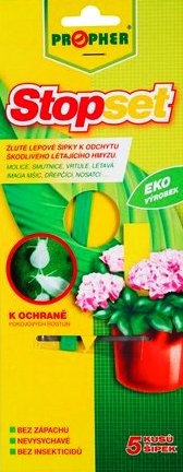 Propher s.r.o. Stopset žluté lepové šipky k odchytu hmyzu 5ks