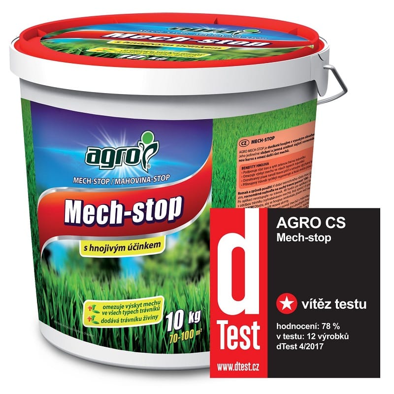 Agro CS Mech STOP - přípravek na likvidaci mechu v trávníku 10kg