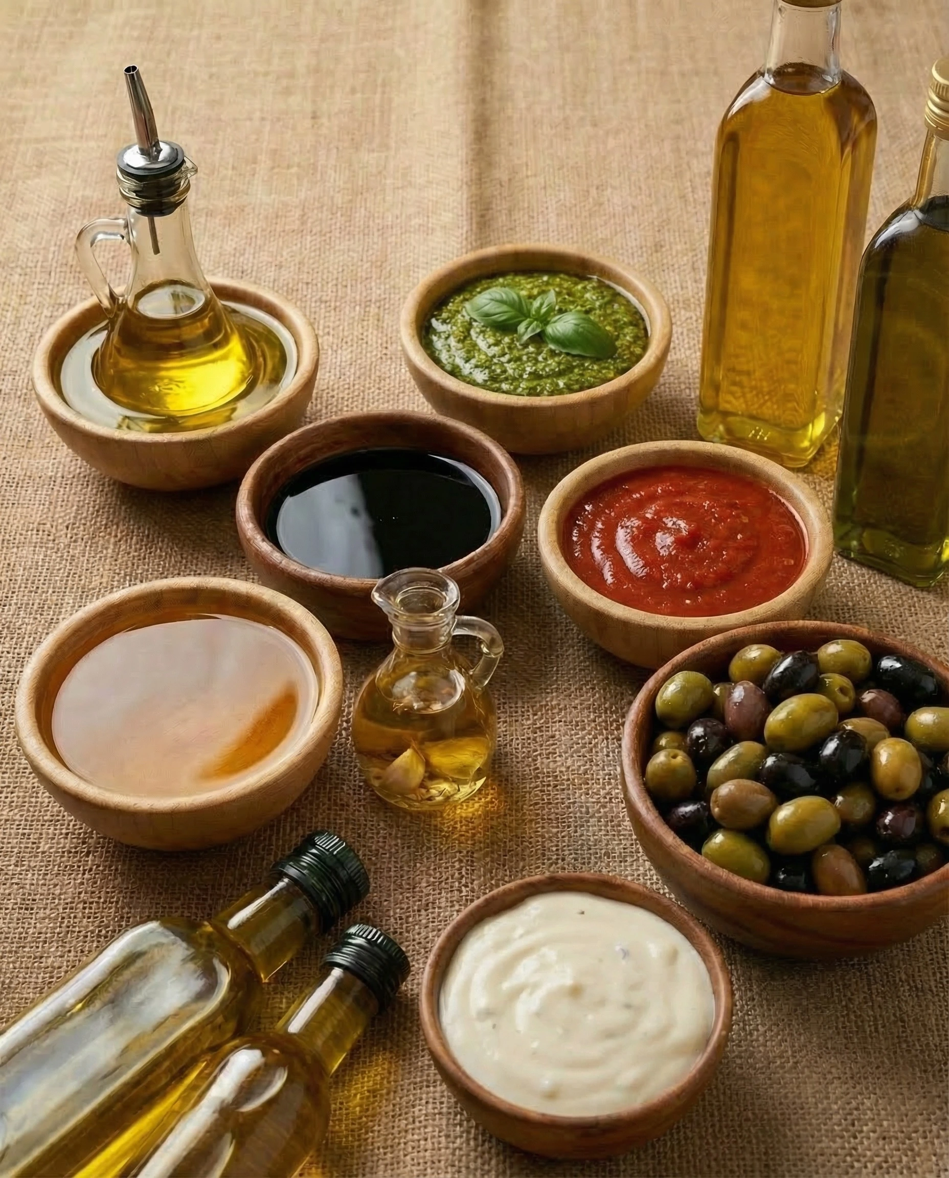 Oleje, octy, pesta & omáčky