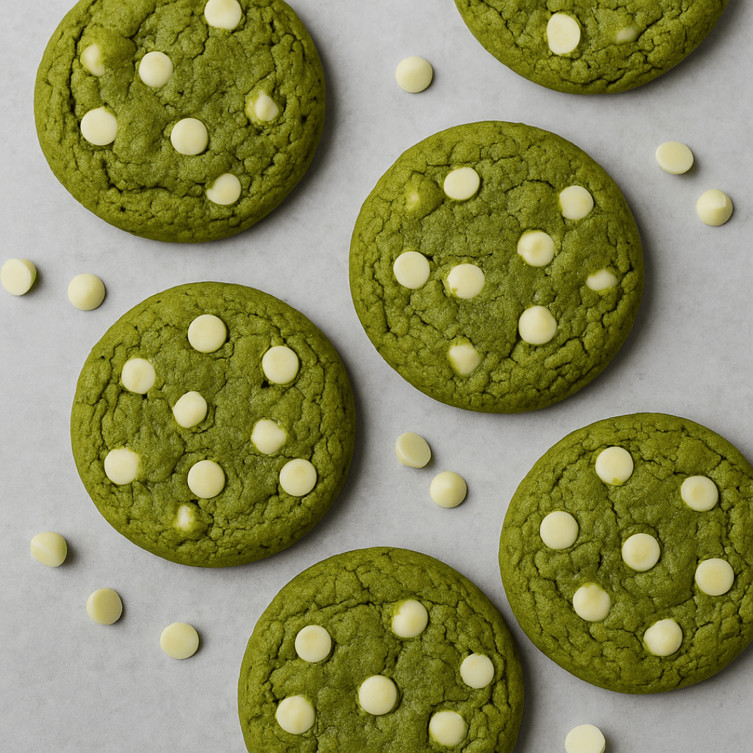 Matcha cookies s bílou čokoládou