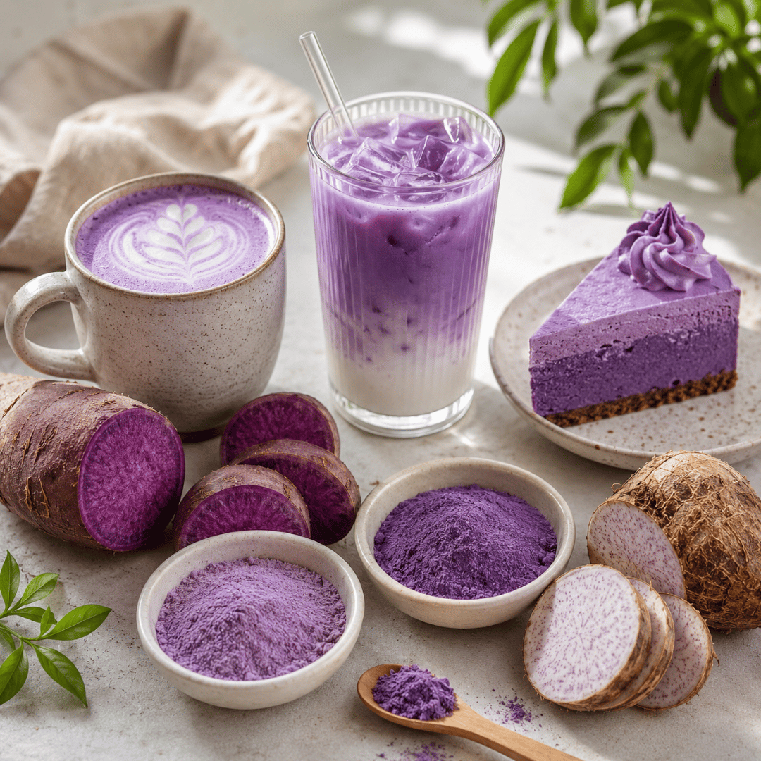 Ube, taro a fialový batát: jak se liší a jak je využít v kuchyni? 💜