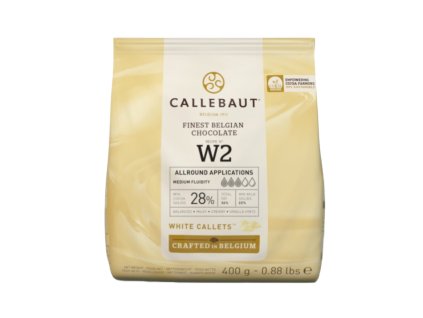 Belgicka bila cokolada Barry Callebaut W2 28kakaa 400g