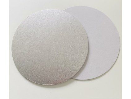 cake board card r 30 cm rund 3 mm silber weiss doubleside