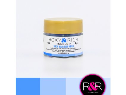 ROXY & RICH BARVA ROZPUSTNÁ VE VODĚ FONDUST - MODRÁ NEON BLUE 4g