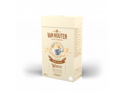 W327 Van Houten Chocolate Drink Powder White 750g AW v2 left angle HR