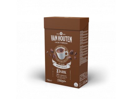 W327 Van Houten Chocolate Drink Powder Dark 750g AW v2 left angle HR