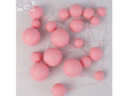 ballons bubbles einstecker 20 stk matt rosa