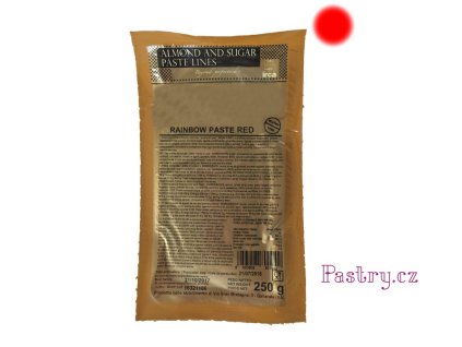 SLEVA - MODELOVACÍ A POTAHOVACÍ HMOTA  RAINBOW PASTE - ČERVENÁ 250g - MIN. TRV. 4.12.2025