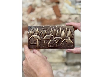 CAKES BY MARUŠKA - čokoládová tabulka hořká 63% KARAMEL, VLAŠŠKÝ OŘECH & POMERANČ 100g-MIN.TRV 31/1