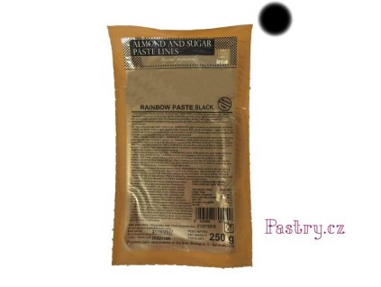 SLEVA - MODELOVACÍ A POTAHOVACÍ HMOTA  RAINBOW PASTE - ČERNÁ 250g - MIN. TRVANLIVOST 31.12.2025