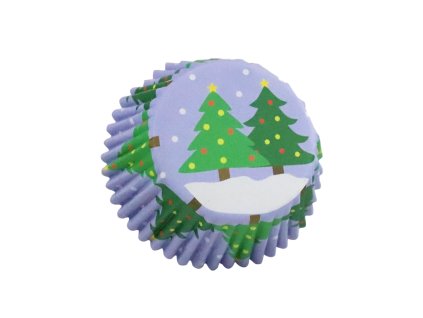 BC802 BAKING CASES 1 PME Christmas Trees Cupcake Cases, Foil Lined, Pk30 Presentation Cupcake Cases Seasonal Christmas
