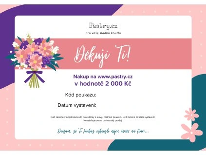 ELEKTRONICKÝ DÁRKOVÝ POUKAZ 2000 Kč