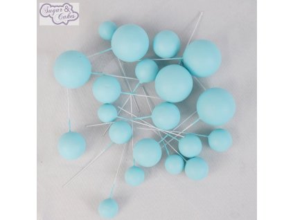 ballons bubbles einstecker 20 stk matt hellblau