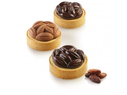 KIT TARTE RING COCOA - SADA SILIKONOVÉ FORMY A RÁFKŮ NA TARTALETKY  pr.70mm