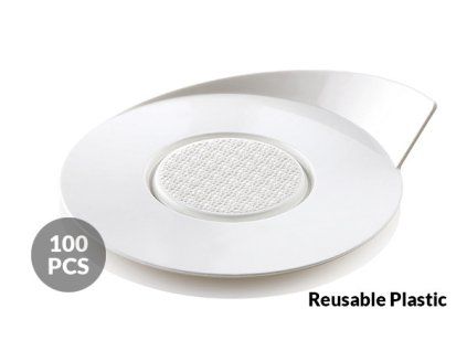 white tray round