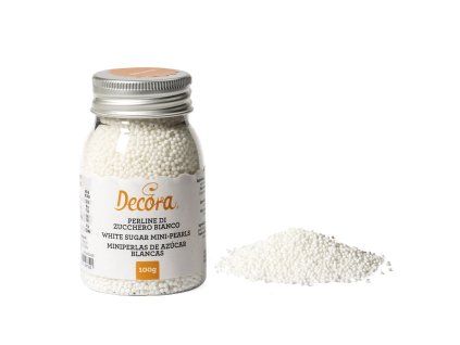 CUKROVÉ ZDOBENÍ - MINI KULIČKY BÍLÉ 100g