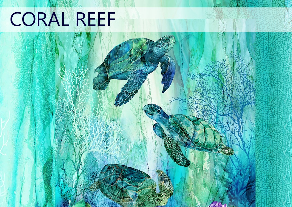 Coral Reef látky na patchwork