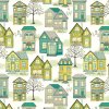 Be My Neighbor Ivory Houses Fabric Windham Fabrics