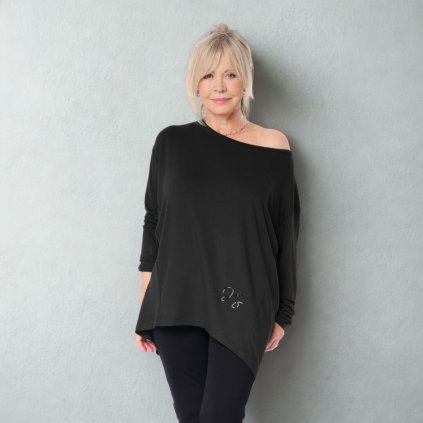 Luxusní dámská halenka Patte Stone, černá