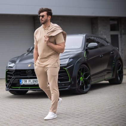 Pánské luxusn kalhoty Patte Bull, mocca
