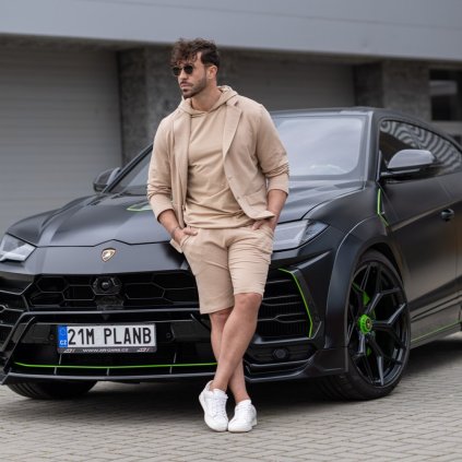 Pánské luxusní kraťasy Patte Bull, mocca