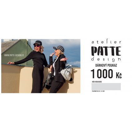 PATTE design Voucher 210x90 bez spadu 1000 1