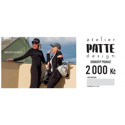 PATTE design Voucher 210x90 bez spadu 1000 3