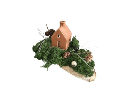 Vianočná dekorácia s domčekom