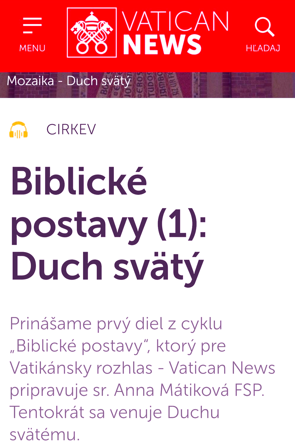 Biblické postavy (seriál s. Anny Mátikové FSP)